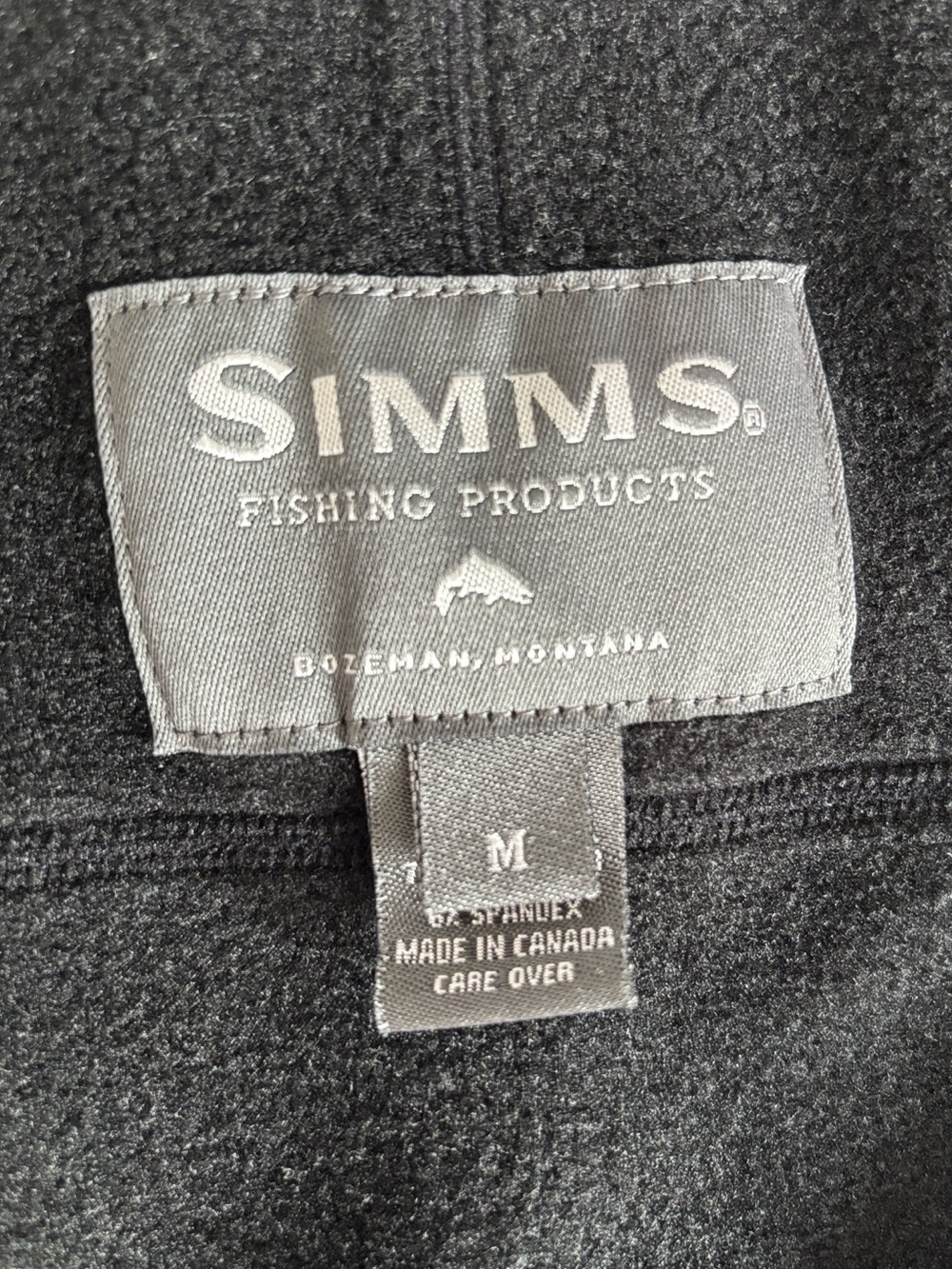 Men’s Simms Fleece Mid Layer Bib Black Fishing Size Medium - Picture 3 of 9